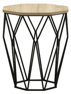 Hanah Home Side Table Oak Black Sofya - Oak