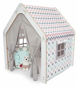 Hanah Home gyermek játszósátor, fából készült - fehér, rózsaszín