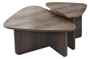 Hanah Home Coffee Table Set Walnut Ballare Set - Walnut
