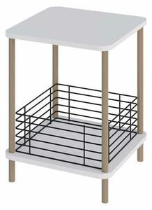 Hanah Home Lerakóasztal Fehér Fekete Pk-0026