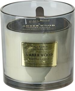 Black & Gold, Amber wood gyertya üvegben, 870 g