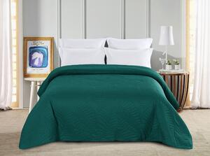 LEAVES türkiz ágytakaró mintával Méret: 170 x 210 cm