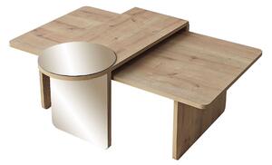 Hanah Home Dohányzóasztal szett Bronze Sapphire Oak Luna 2 - Bronze, Sapphire Oak