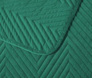 ARROW VELVET zöld bársony ágytakaró mintával Méret: 200 x 220 cm
