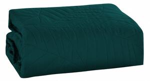 LEAVES türkiz ágytakaró mintával Méret: 170 x 210 cm