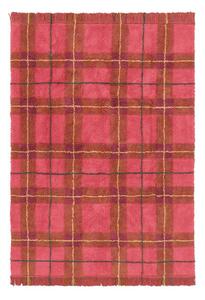 Piros mosható-kézi szövésű pamut szőnyeg 90x120 cm Tartan Vintage Red – Lorena Canals