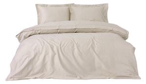 Bézs kétszemélyes hosszabbított pamut-szatén ágyneműhuzat 240x220 cm Elegant – Mijolnir