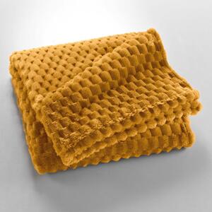 Okkersárga mikroflanel takaró 125x150 cm Mini Frosty – douceur d'intérieur