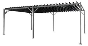Antracit terasz pergola Tasos 3x6m Garden Point