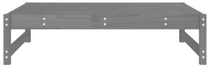 VidaXL szürke tömör fenyőfa kerti lábzsámoly párnával 120x80 cm