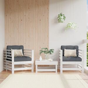VidaXL 2 db fehér tömör fenyőfa kerti szék