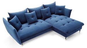 GLAM L alakú kanapé - kék Oldal: Balos