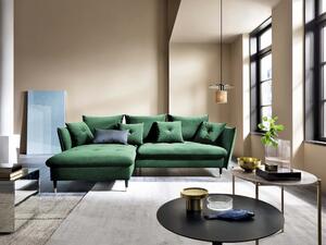 GLAM L alakú kanapé - zöld Oldal: Jobbos