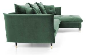 GLAM L alakú kanapé - zöld Oldal: Balos