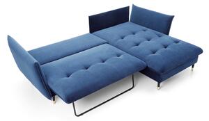 GLAM L alakú kanapé - kék Oldal: Jobbos