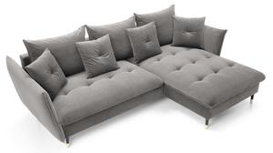 GLAM L alakú kanapé - szürke Oldal: Jobbos