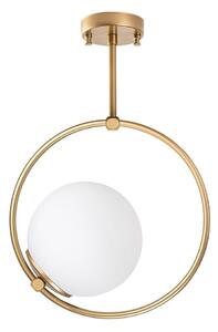 Fehér-sárgaréz színű mennyezeti lámpa üveg búrával 39x26 cm Dolunay – Opviq lights