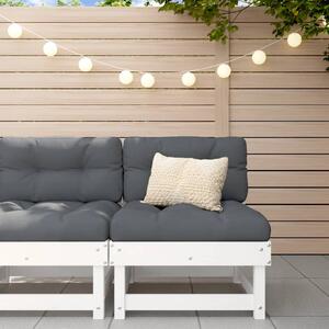 VidaXL fehér tömör fenyőfa kerti középső kanapé