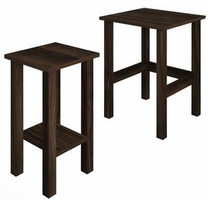 Hanah Home Gina 2 Dohányzóasztal szett, dió