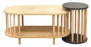 Hanah Home Dohányzóasztal szett Sapphire Oak Anthracite Peka111-125 - Sapphire Oak, Anthracite