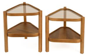 Hanah Home egymásba tolható asztal (2 darab) Walnut Nesta 2 - Diófa