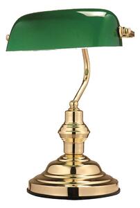 ANTIQUE - asztali bank lámpa, fém, üveg - GLOBO-2491