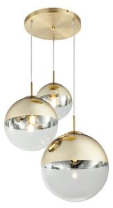 Varus - Függeszték lámpa,arany dekor; 3xE27; átm:51cm - Globo-15855-3