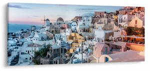 Kép - Alkonyat Santoriniban (120x50 cm)