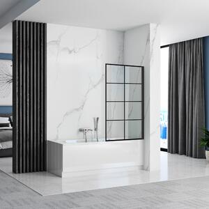 Fürdőkádparaván Rea Lagos-1 Forgatható Fekete 70 cm