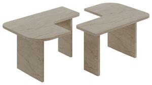 Hanah Home Dohányzóasztal Szett Travertine Iris - Travertin