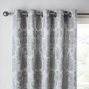 Szürke damaszt függöny szett 2 db-os 168x229 cm Damask Jacquard – Catherine Lansfield