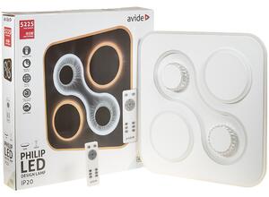 Mennyezeti LED lámpa távirányítóval, hidegfehér/melegfehér, 3D hatású (Philip Design)