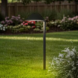 Lindby LED-es földi tüskés lámpa Capelo, fekete, alumínium, magasság 77 cm
