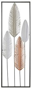Fali Dekoráció Levél NIOBIUM Fém 90 cm Ezüst
