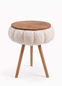 Hanah Home Side Table Beige Papatya Zgn - Beige