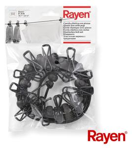 Ruhaszárító kötél csipeszekkel – Rayen