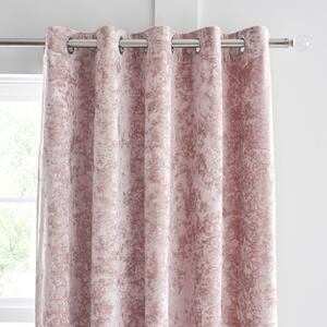 Rózsaszín függöny szett 2 db-os 168x183 cm Crushed Velvet – Catherine Lansfield
