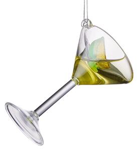 HANG ON üveg karácsonyfadísz, Martini koktél