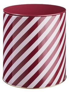 COOKIE JAR fém tárolódoboz, Candy Cane Ø13,5 cm