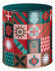 COOKIE JAR fém tárolódoboz piros-zöld, Ø13,5 cm