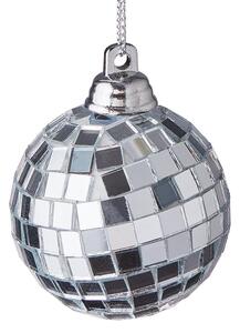 HANG ON karácsonyfadísz disco gömb, Ø5cm ezüst