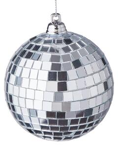 HANG ON karácsonyfadísz disco gömb, Ø8cm ezüst