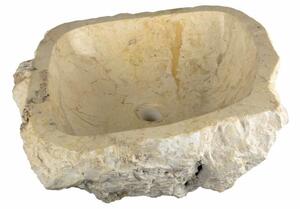 DIVERO Mosdókagyló természetes kő TORTONA 45 x 35 cm