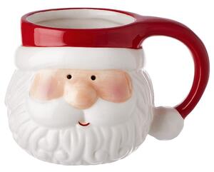SANTA kerámia bögre, Mikulás 400ml , piros