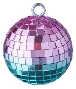 HANG ON akasztható disco gömb 8 cm, lila-türkizkék