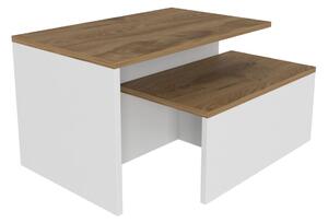 Hanah Home Fészekasztal (2 darab) Oak White Twins - Tölgy, Fehér