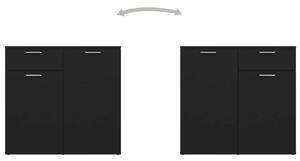 VidaXL fekete forgácslap tálalószekrény 160 x 36 x 75 cm