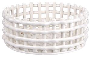 CRAFT kerámia kosár, fehér Ø21cm