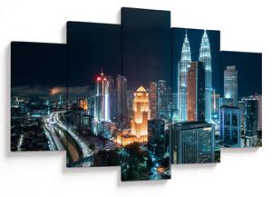 Kép - Éjszaka Kuala Lumpurban (150x105 cm)
