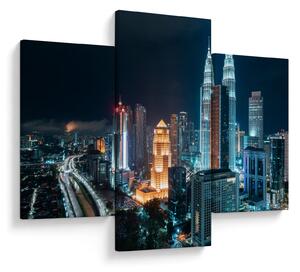 Kép - Éjszaka Kuala Lumpurban (90x60 cm)